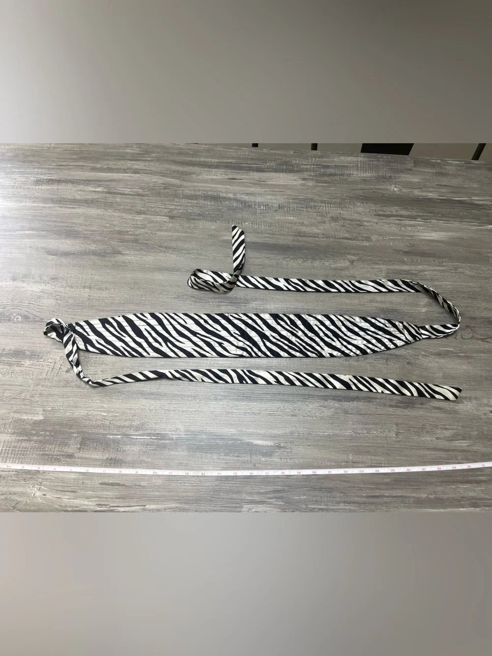 Zebra padded Black & White Headband /Belt / Scarf